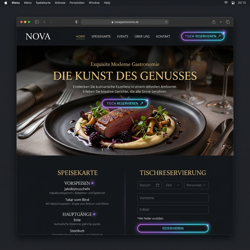 Website Mockup fuer eine Baeckerei